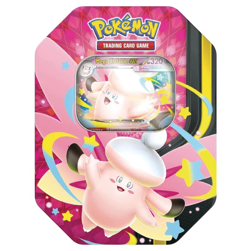Pokemon Mega Moonlit Gift Tin Mega Clefable