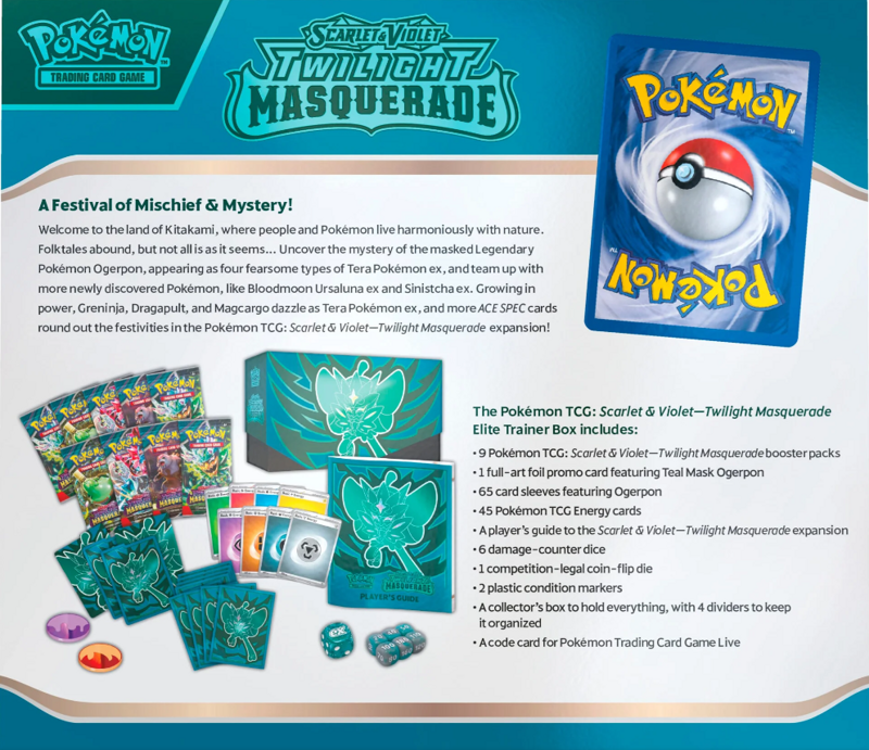 Pokemon Twilight Masquerade: Elite Trainer Box