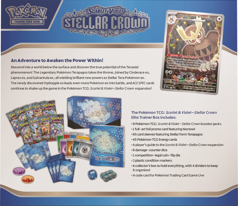 Pokemon Scarlet & Violet Stellar Crown: Elite Trainer Box