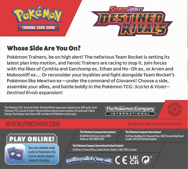 Pokemon Scarlet & Violet Destined Rivals Booster Box (36 Packs)