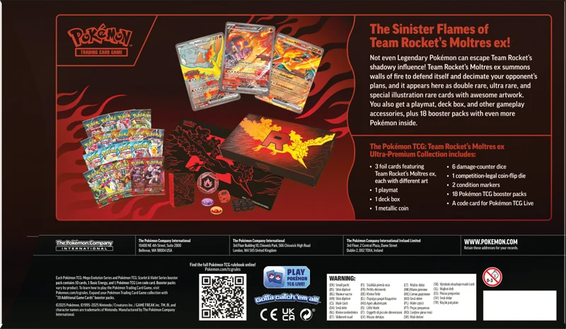 Pokemon Team Rocket's Moltres EX Ultra Premium Collection