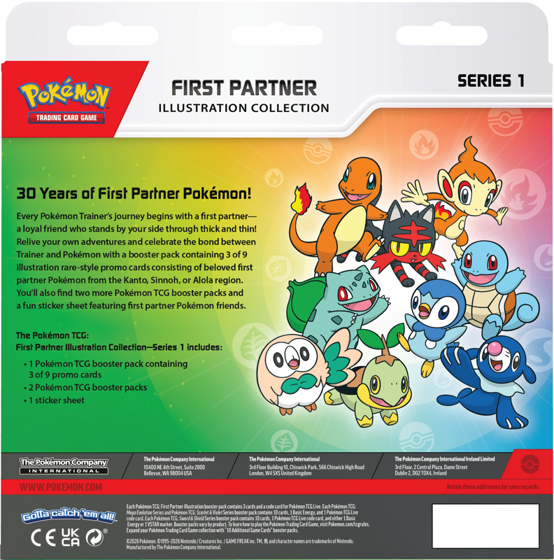 Pokemon First Partner Illustration Collection Series 1