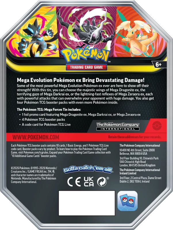 Pokemon Mega Forces Mega Dragonite EX Gift Tin