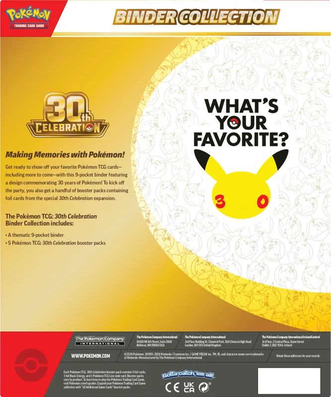 Pokemon 30th Celebration Binder Collection